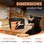 LiFePO4 Battery Yeagulch 12V 300Ah Deep Cycle Rechargeable for RV