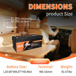 LiFePO4  Battery for RV  Deep Cycle Yeagulch Rechargeable 24V 100Ah