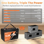 12V 100Ah Deep Cycle Yeagulch LiFePO4 Battery for RV Camping 