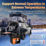 Yeagulch 12V 100Ah Mini  Max Deep Cycle Rechargeable LiFePO4 Battery for RV Camping Solar Off-Grid