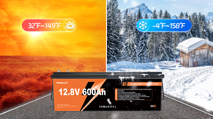 Yeagulch 12V 600Ah Deep Cycle Rechargeable LiFePO4 Battery